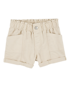 Toddler Pretty Utility Shorts - Tan, image 1 of 4 slides