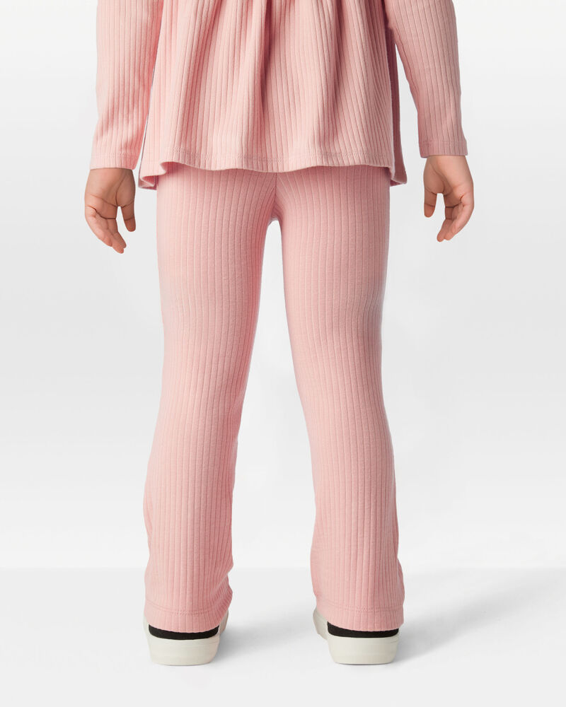 Toddler Girl Cotton Flare Active Pants - Pink, image 4 of 6 slides