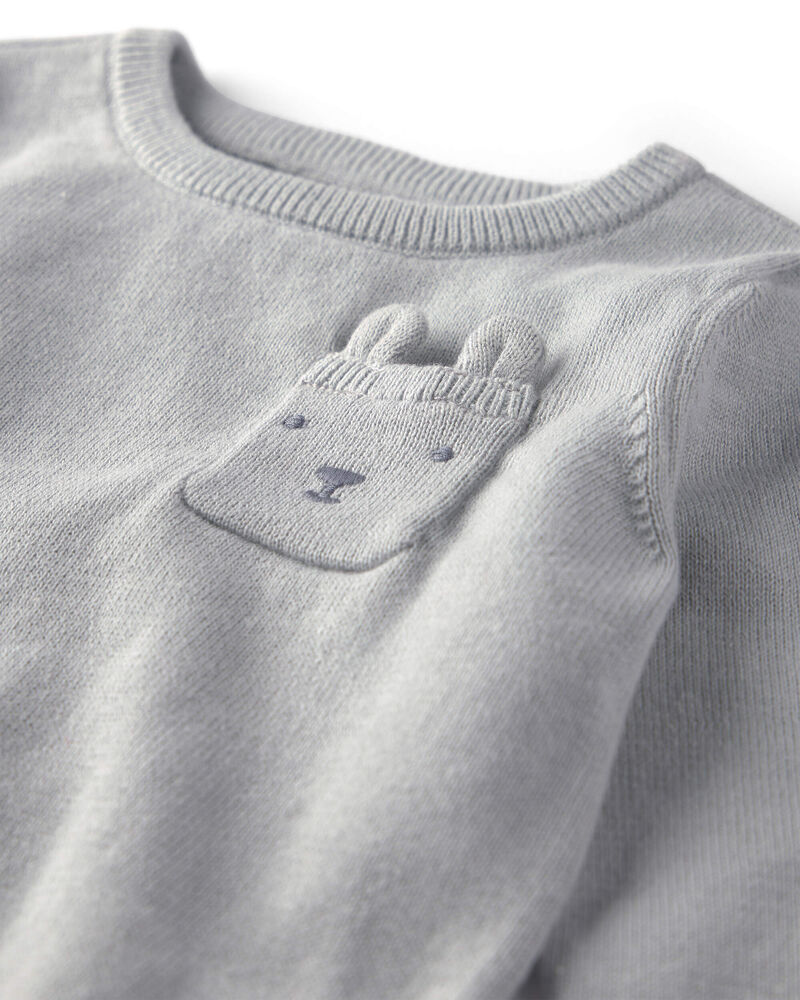 Baby 2-Piece Organic Cotton Sweater Knit Top & Pant Set, image 5 of 5 slides
