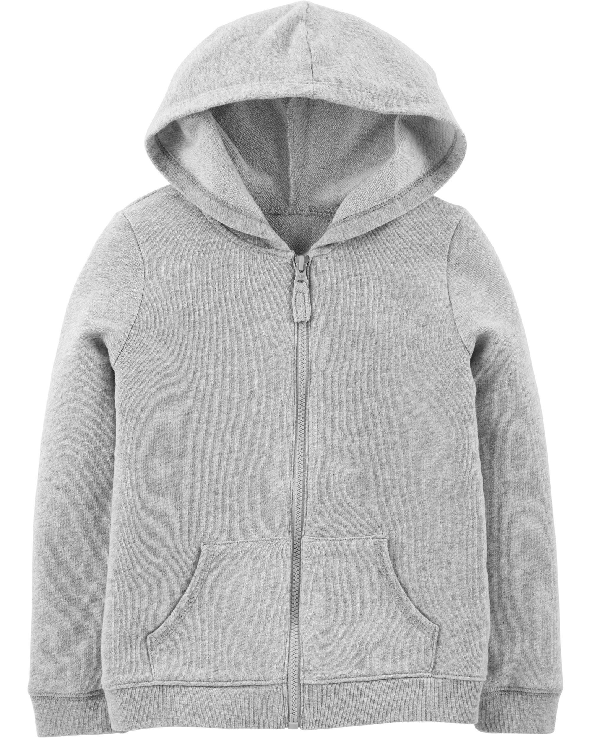 Heather Zip Up French Terry Hoodie Carter s Oshkosh Canada