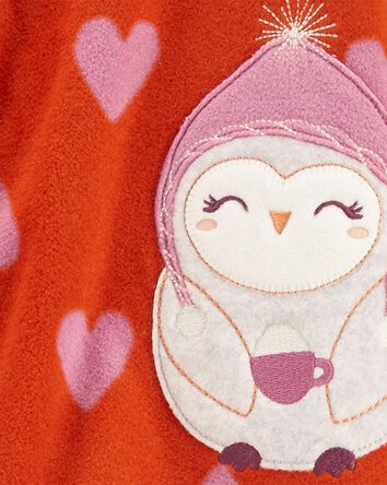1-Piece Owl Fleece Footie Pyjamas, 