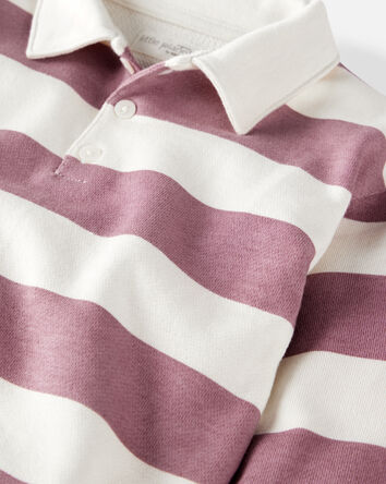 Kid Organic Cotton Henley Top in Stripes, 