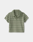 B&eacute;b&eacute; gar&ccedil;on - Polo Uniform Rayures - Vert olive, image 1 sur 2 diapositives