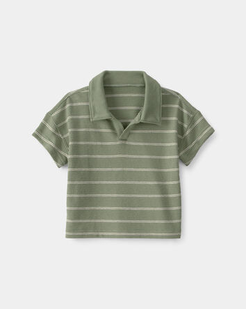 B&eacute;b&eacute; gar&ccedil;on - Polo Uniform Rayures - Vert olive, 