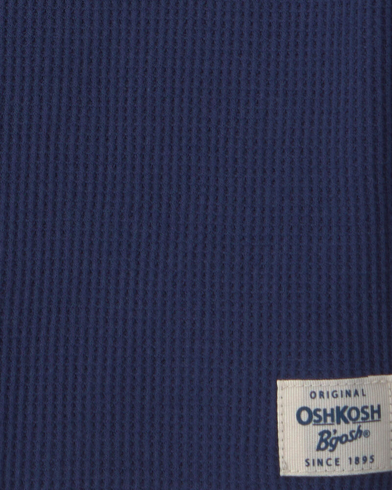 Tout-petit gar&ccedil;on - T-shirt henley manches longues isotherme - Bleu marine, image 2 sur 2 diapositives