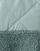 Toddler Boy Long-Sleeve Midweight Quilted Sherpa Jacket - Green, image 3 of 3 slides