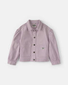 Girls Twill Bomber Jacket - Purple, image 1 of 7 slides