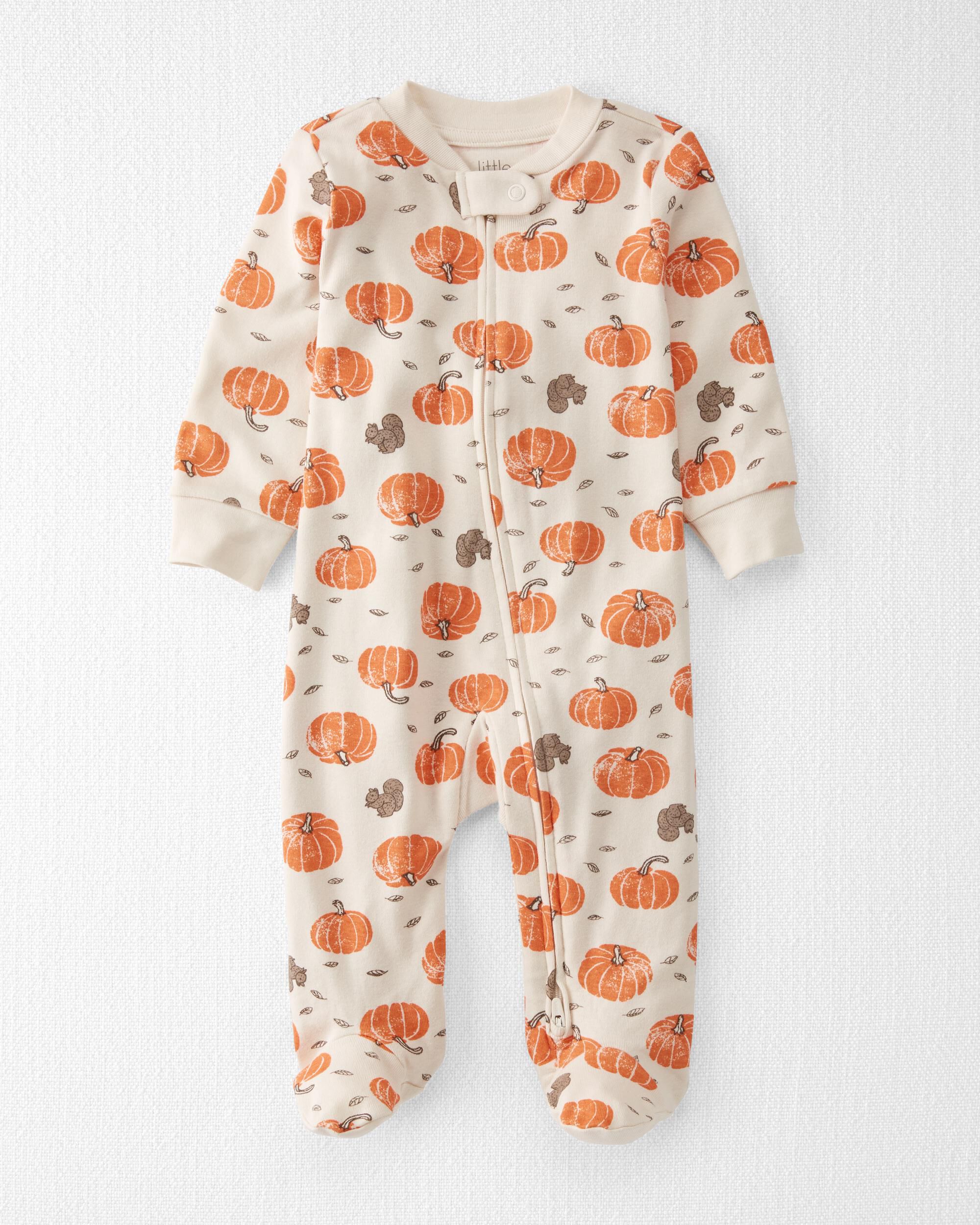 Pumpkin baby pajamas outlet