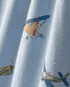 Baby Boy Plane 2-Way Zip PurelySoft Sleeper - Blue, image 3 of 8 slides