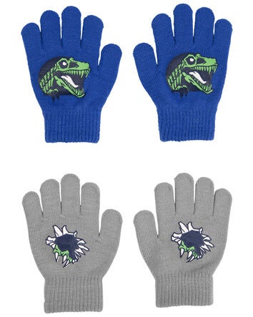 Kid Kombi 2-Pack Dino Gripper Gloves, 