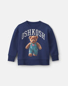 Boys OshKosh Bear Fleece Pullover Sweatshirt - Navy Blue, image 1 of 3 slides