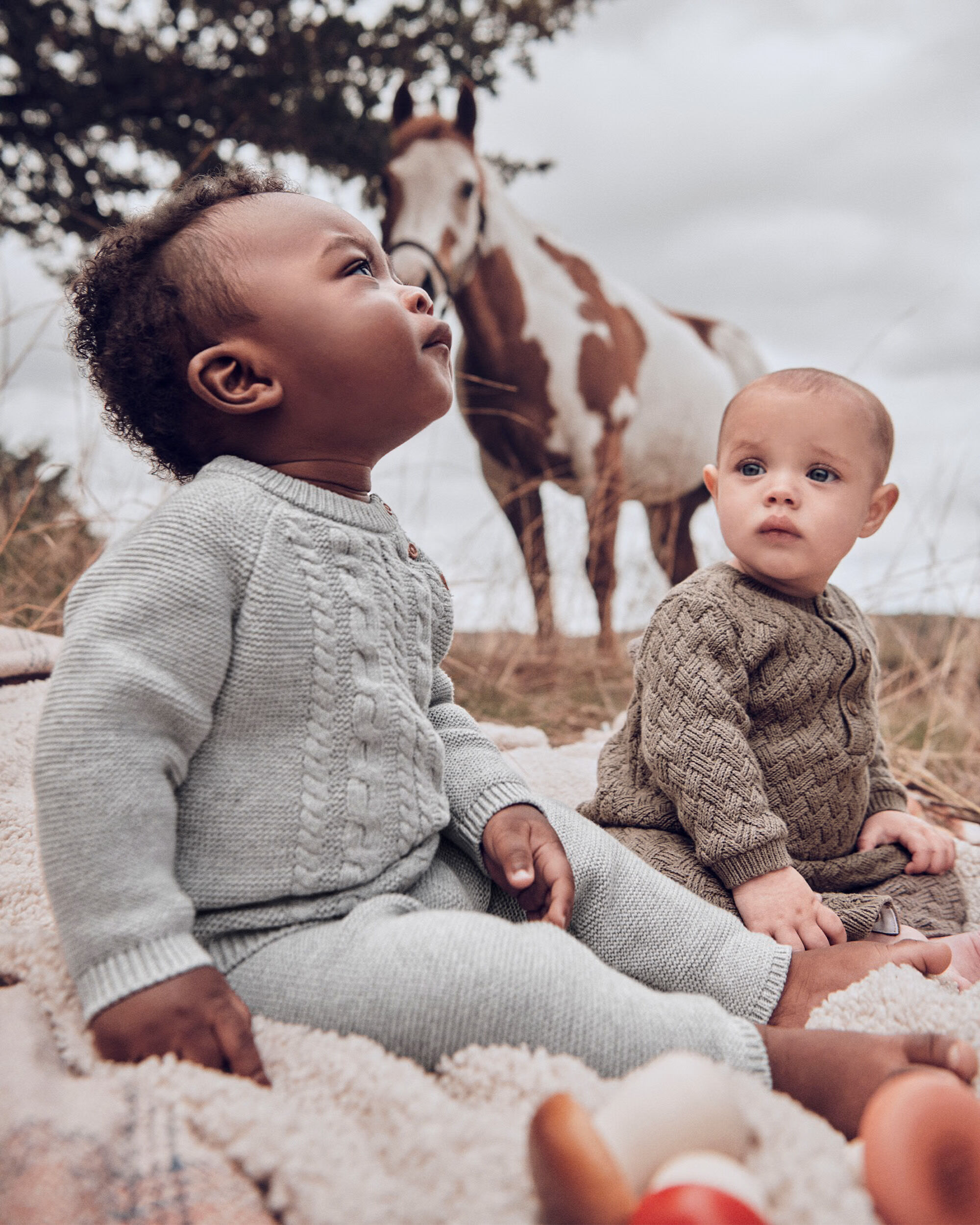 Baby Organic Cotton Cable Knit Sweater Set | Carter's Oshkosh Canada