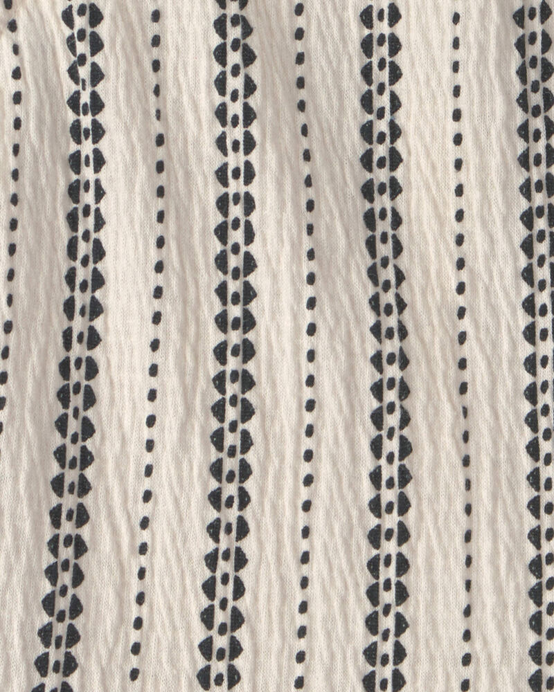 Girls Striped Tank Top - Black/Ivory, image 2 of 3 slides