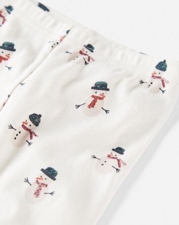 Baby Organic Cotton Pyjamas Set in Snowman, 