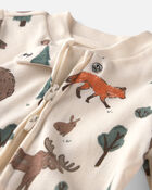 Baby Organic Cotton Sleeper in Woodland Creatures, image 3 of 5 slides