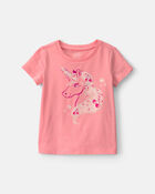 Toddler Girl Unicorn Graphic Tee &ndash; Pink, image 1 of 3 slides
