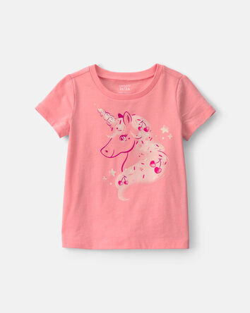 Tout-petit fille - T-shirt &agrave; imprim&eacute; licorne - Rose, 