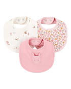 Baby 3-Pack Floral Bibs, image 1 of 4 slides