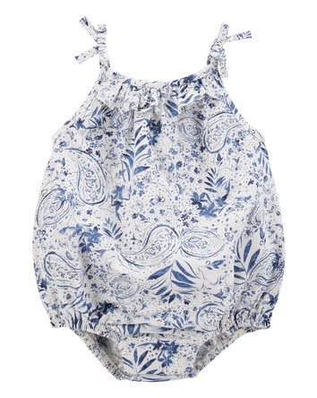 Baby Floral Bubble Romper, 