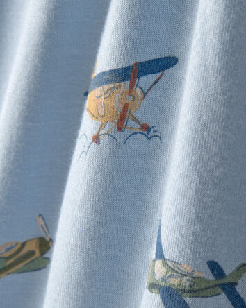 Toddler Boy Plane PurelySoft 1-Piece Pyjama - Blue, 