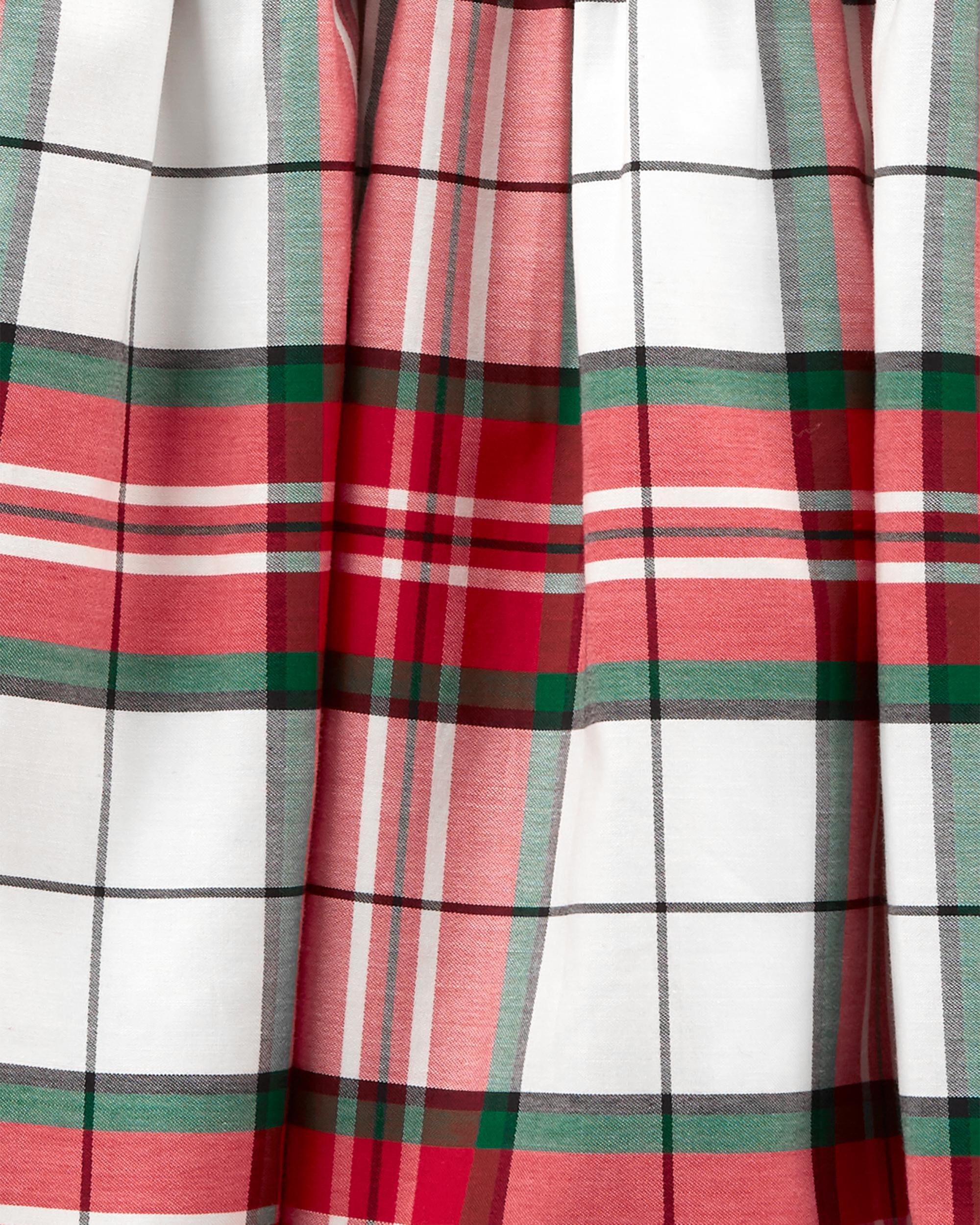 Plaid Sateen Holiday Dress