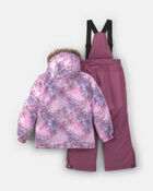 Girls  2 Piece Snowflake Snowsuit- Purple, image 2 of 13 slides