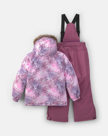 Filles - Habit de neige 2 pi&egrave;ces &agrave; motif flocon de neige - Mauve, 