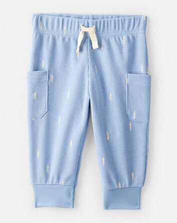 Baby Boy Lightning Thermal Bodysuit & Pant Set - Blue, 