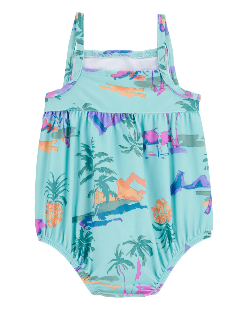 B&eacute;b&eacute; Maillot de bain 1 pi&egrave;ce &agrave; motifs tropicaux, image 3 sur 4 diapositives