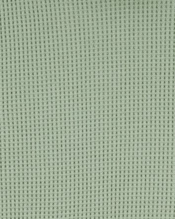 Toddler Waffle Knit Hooded Pullover - Olive, 