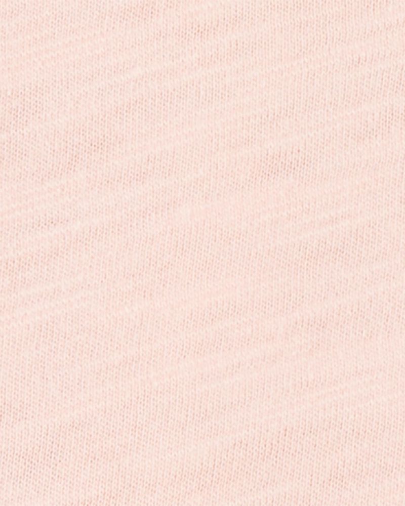 Toddler Ribbed Collar Polo Shirt - Pink, image 2 of 3 slides