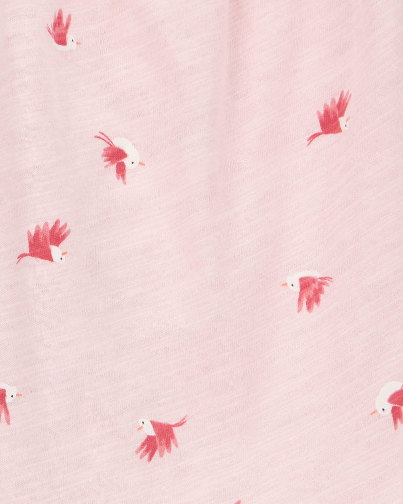 Baby 2-Piece Printed Bodysuit Pant Set - Pink/Navy, image 2 of 3 slides