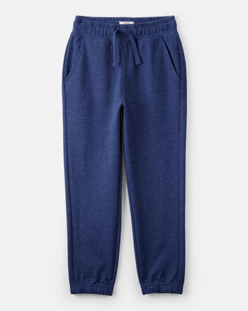 Toddler Boy Solid Fleece Drawstring Joggers - Blue, 
