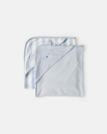 Baby 2-Pack Bear Terry Towels - Blue, 