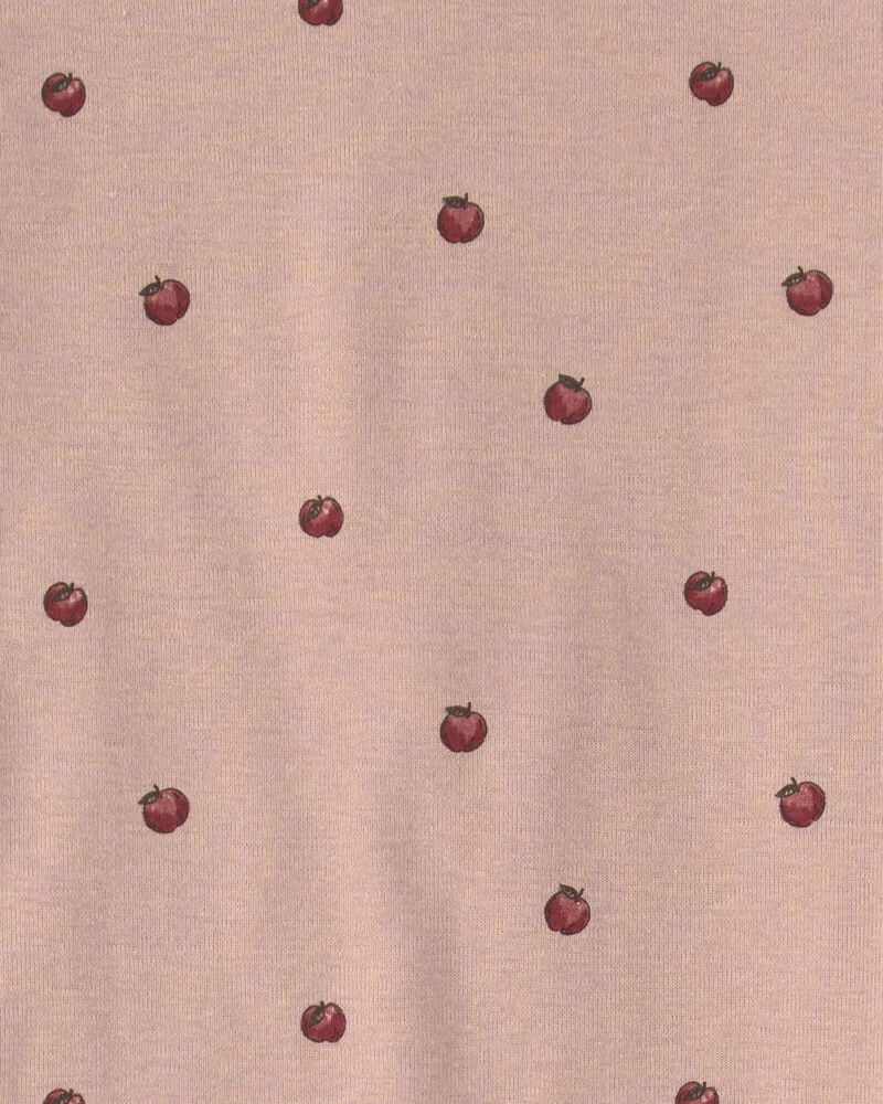 Girls 2-Piece Organic Cotton Pajamas in Apples, image 2 of 4 slides