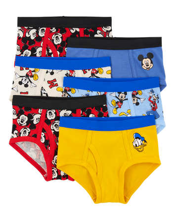 Toddler 6-Pack Mickey Mouse Cotton Briefs Underwear, 