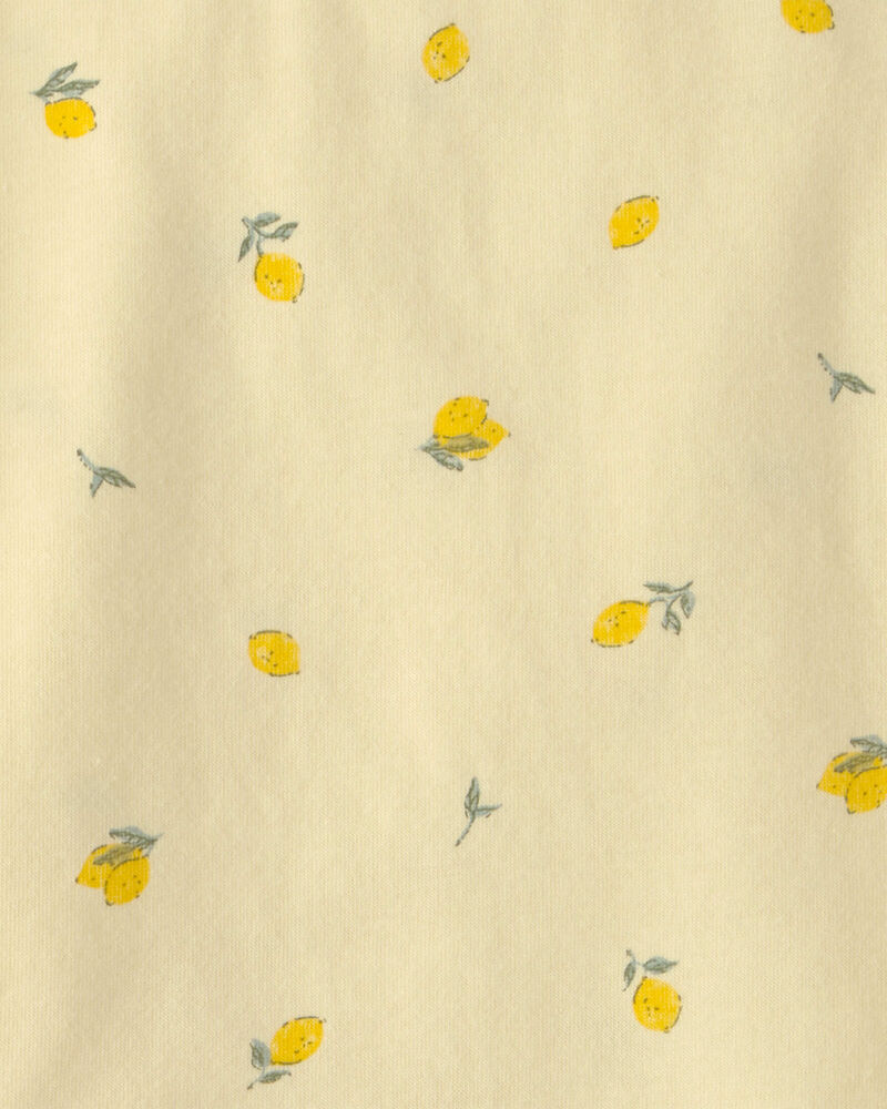 Toddler Girl 2-Piece Lemon Top & Short Set - Yellow, image 2 of 3 slides