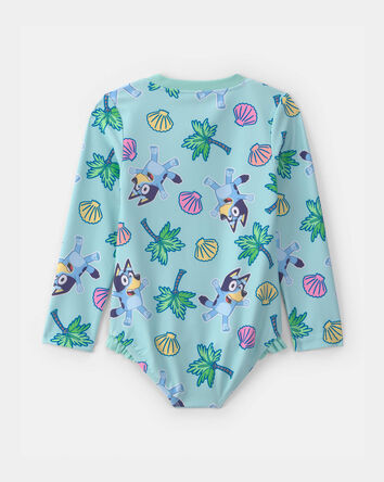 Toddler Girl Bluey&trade; 1-Piece Rashguard Swimsuit - Blue, 