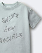 Tout-petit - T-shirt d&eacute;contract&eacute; &agrave; imprim&eacute; &laquo;Salty Sun Socials&raquo; - Bleu clair, image 5 sur 6 diapositives