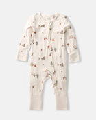 Baby North Pole PurelySoft&trade; 2-Way Zip Sleepers - Cream, image 2 of 9 slides