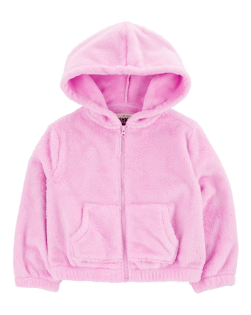 Toddler Velour Zip-Up Jacket - Pink, 