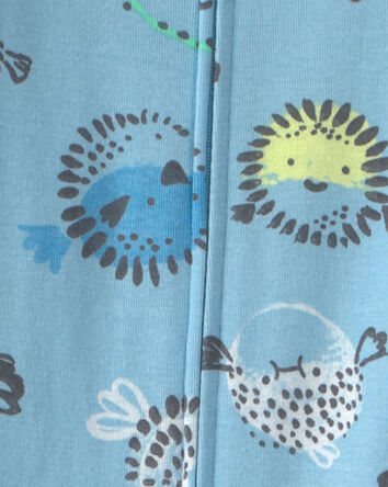 Toddler Boy Pufferfish 100% Cotton 1-Piece Pyjama - Blue, 