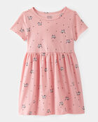 Toddler Girl Dog Print Dress, image 1 of 4 slides