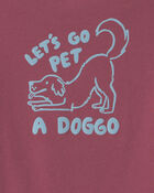 Toddler Boy 'Let's Go Pet A Doggo' Long-Sleeve Graphic Tee - Burgundy, image 4 of 5 slides