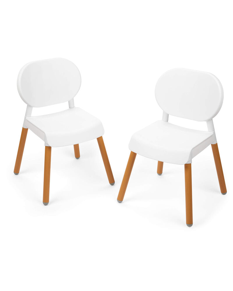 Kids Chairs - Set of 2 - White, image 2 of 3 slides