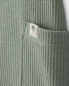 Baby Boy Solid Thermal Sleeveless Romper - Olive Green, image 2 of 4 slides