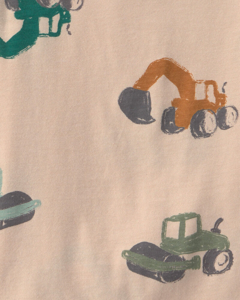 Toddler Boy Construction Tee - Brown, image 2 of 3 slides
