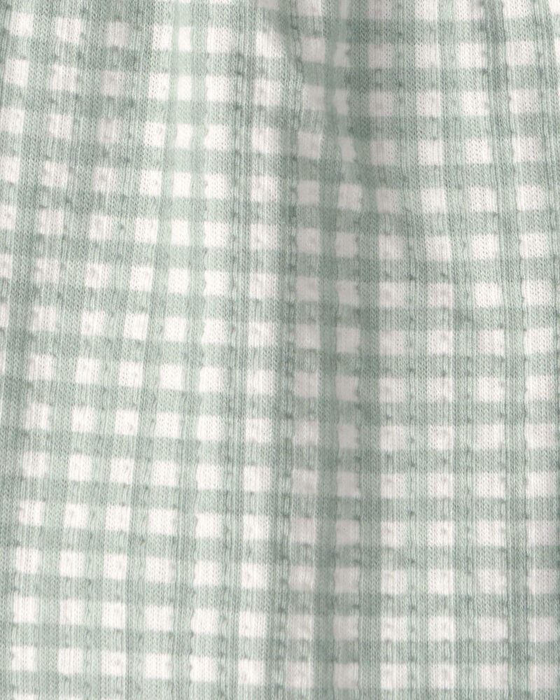Baby 2-Piece Gingham Top & Short Set - Green, image 5 of 6 slides
