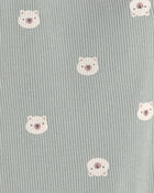 Baby Girl 2-Pack Bear Pull-On Pants - Cream/Green, image 3 of 5 slides