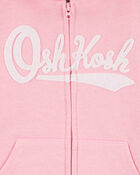 Toddler OshKosh Logo Zip Jacket - Pink, image 2 of 3 slides